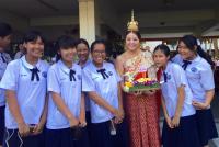 Kelly with students at her previous school in Bangkok, Thailand.